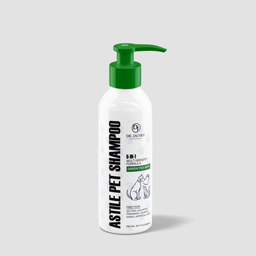 Pet Shampoo Bottle Label Design
