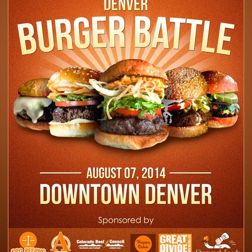 Create a flyer for a burger event