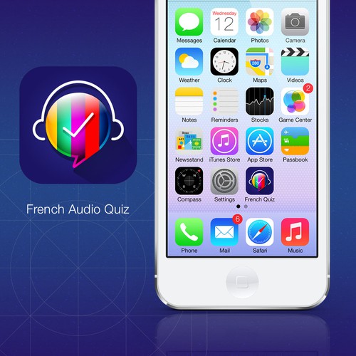 Icon for French learning app for iPhone