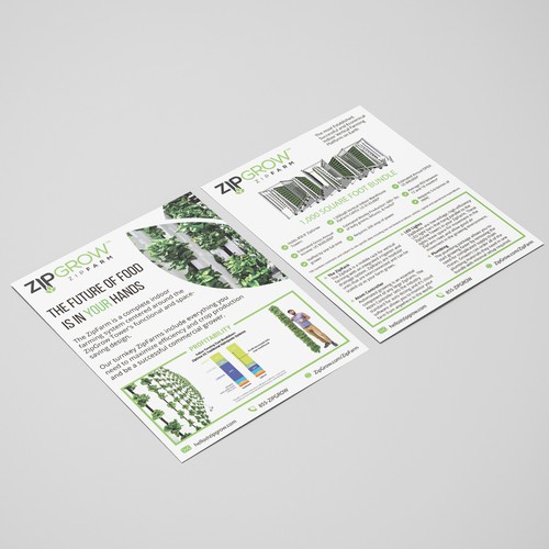 A double sided brochure