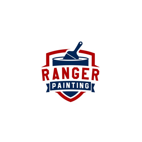 Classic badge logo for painting company 