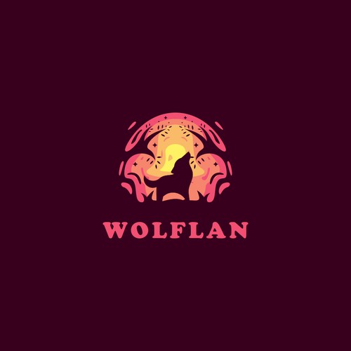 wolf landscape logo