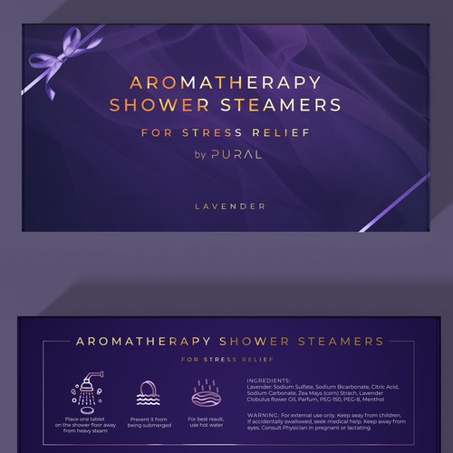 Aromatherapy shower steamers
