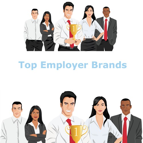 2 Business People Illustrations for Infographic