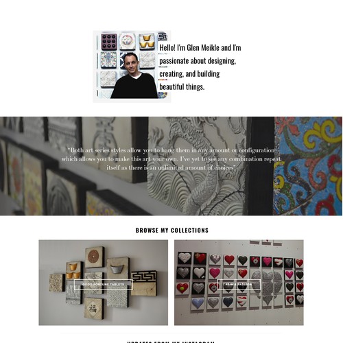 Artist Glen Meikle Website Design