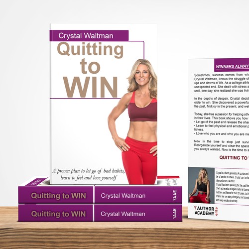 Paperback cover design for "Quitting to win"