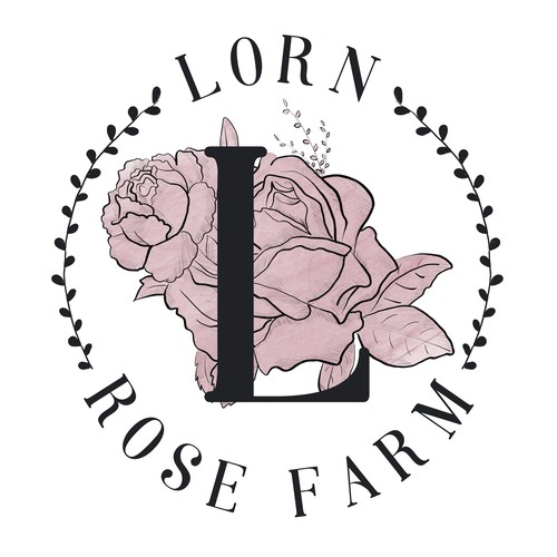 Logo concept for a rose farm