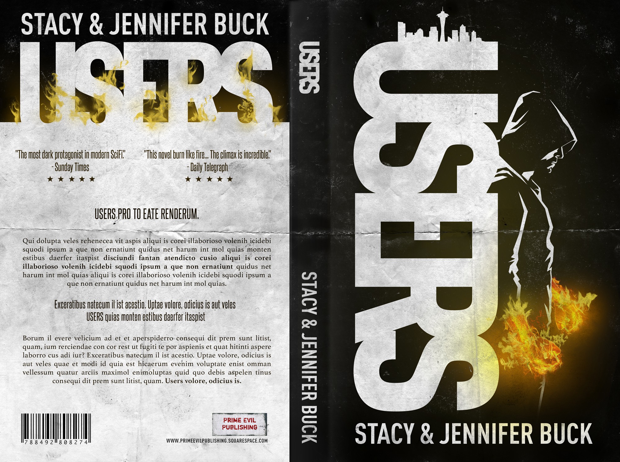 Create an anti-hero/super hero cover for a dark and gritty book