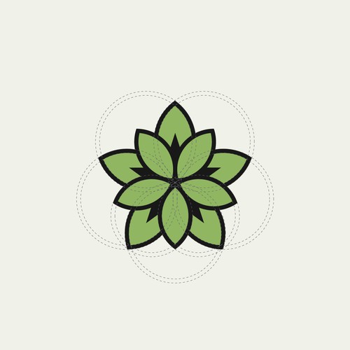 Leaf/flower star icon design