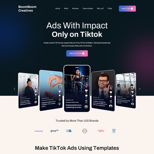 Bomboom Creatives TikTok Ads Agency Website