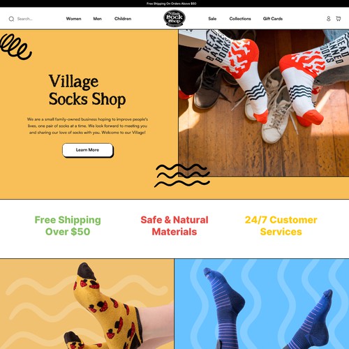 Village Sock Shop - Sell fun and useful socks
