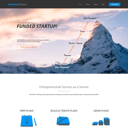 Website for Innovative Startup Accelerator. 