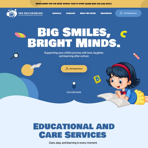  Webdesign for a supplementary school care