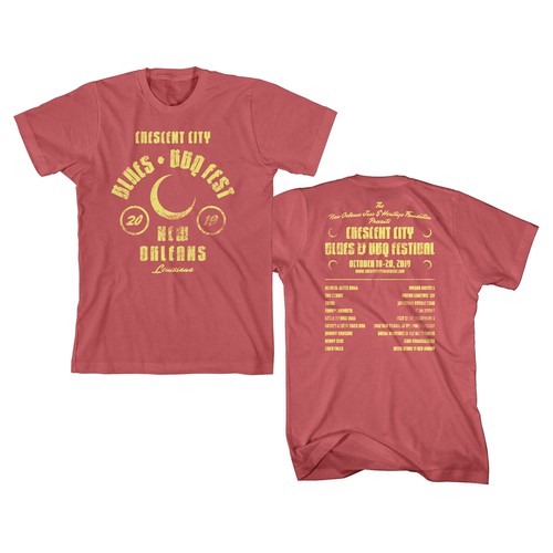 Vintage Shirt Concept for Crescent City Blues Festival