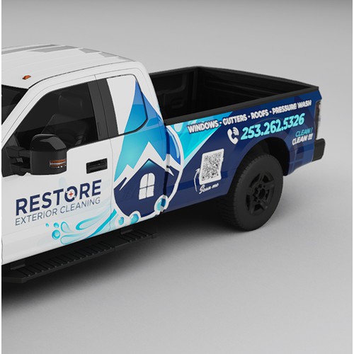 Restore Exterior Cleaning Truck wrap