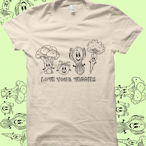 veggies t shirt illustrations