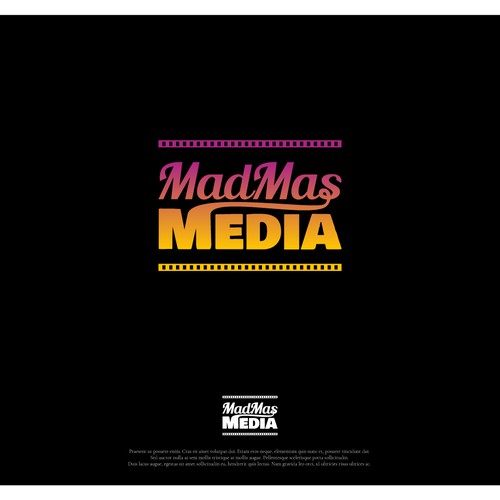Design a Bollywood Logo for "MadMas Media"