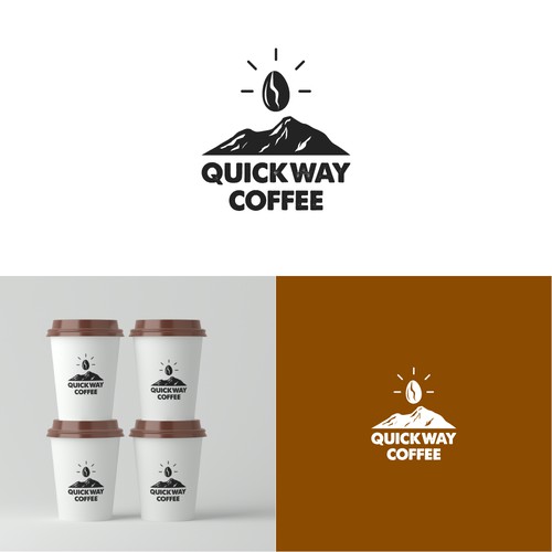 A minimalist logo for a coffee shop