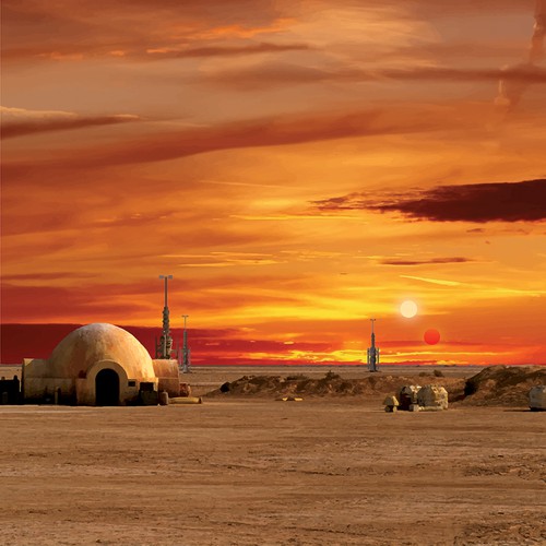 Star wars photo background vectorized 
