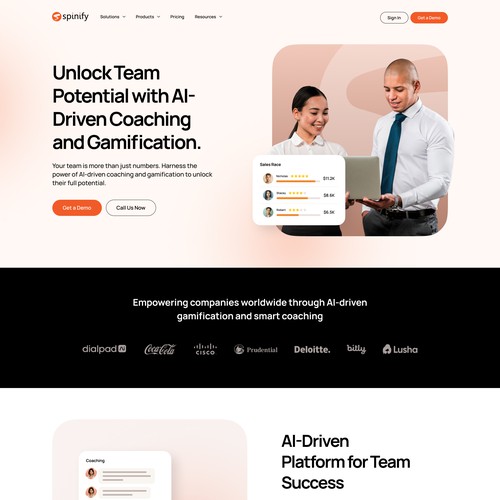 Redesign Spinify.com Homepage