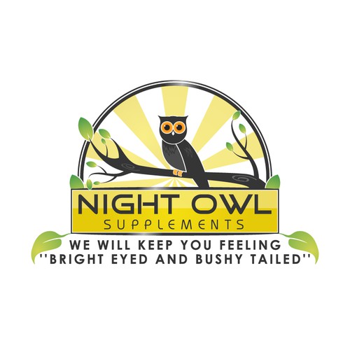 Logo Design Concept for Night Owl Supplements.