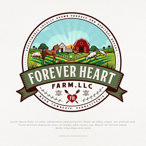 Logo Design for Forever Heart Farm