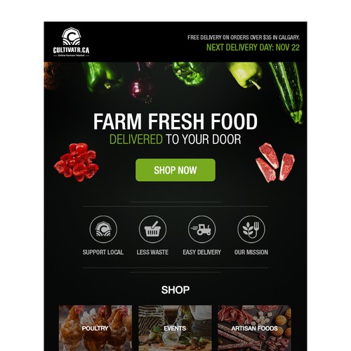 Email Newsletter for Sustainable Food