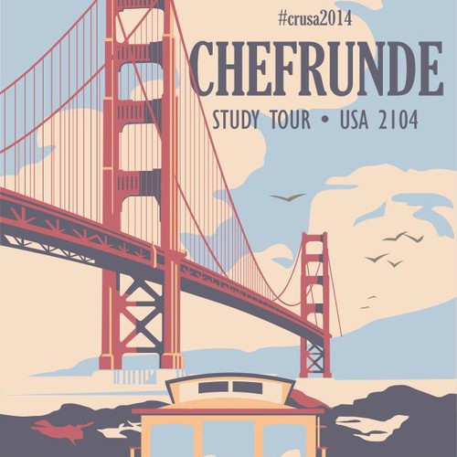 Design a retro "tour" poster for a special event at 99designs!