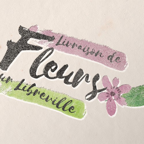 Concept de logo pour un service de livraison de fleurs