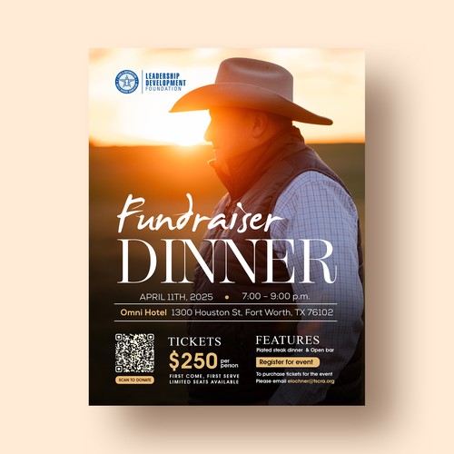 Fundraiser Dinner poster