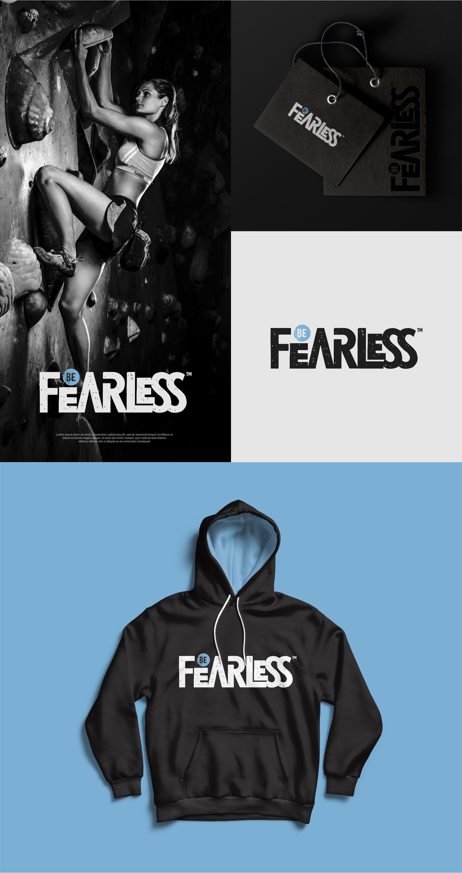 Trendy Logo for motivational athleisure apparel brand.