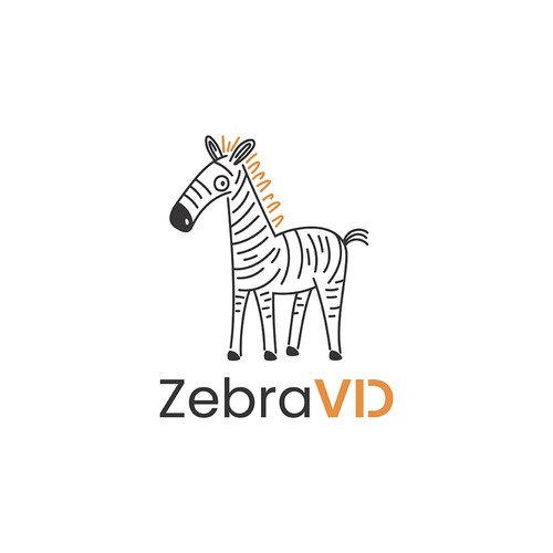 Quirky zebra logo