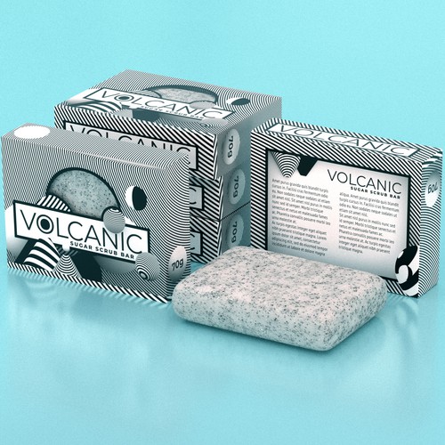 Volcanic Ash Scrub Bar Packaging