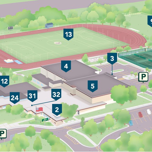 Map for Greenhills School