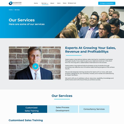 Services page concept