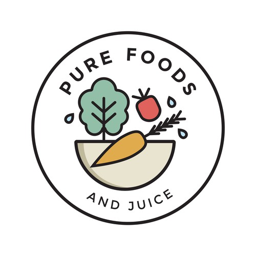 'Pure Foods and Juice' logo