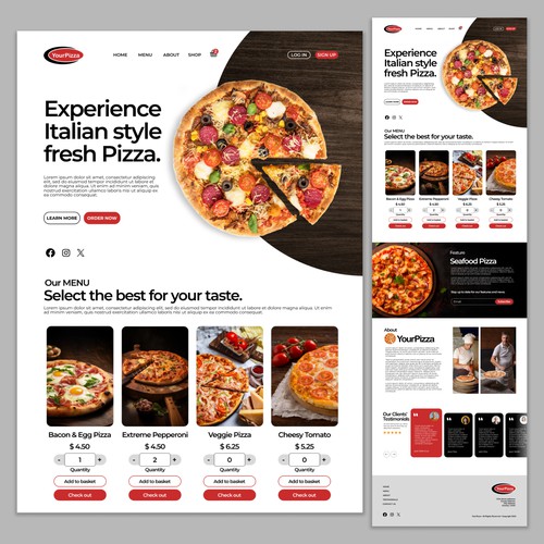 Pizza Resto Web Design