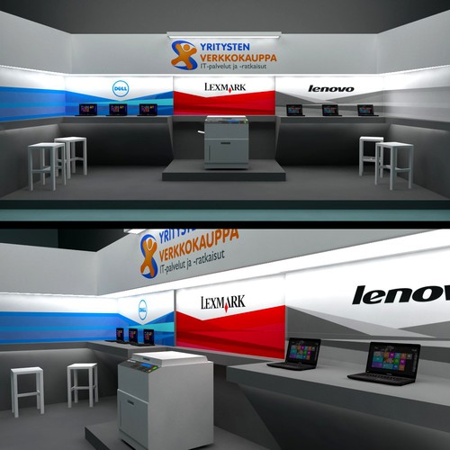 Yritystenverkkokauppa.fi (Lenovo, Dell and Lexmark) Exhibition Design