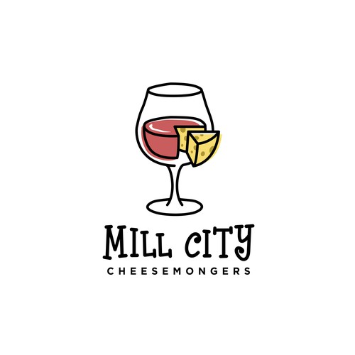 Wine and cheese logo