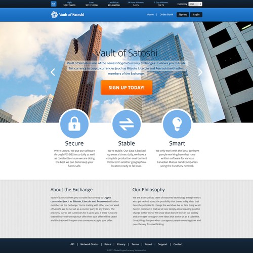 New website design wanted for Vault of Satoshi
