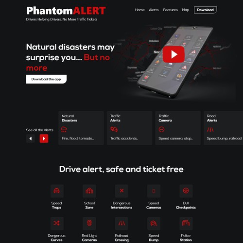 Conception home page PhantomALERT