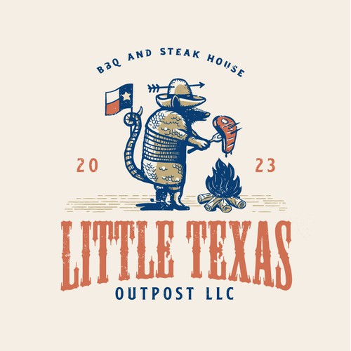 LOGO for Little Texas Outpost LLC. BBQ and Steak house looking for a fun logo