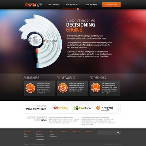 Create a stunning new website for AdForge!