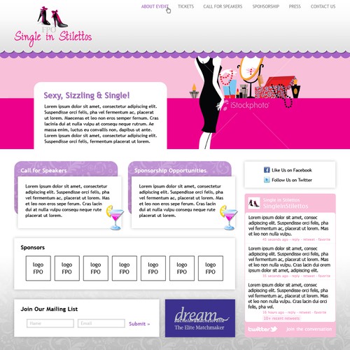 Feminine website design (contest winner)