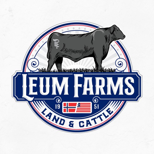 Powerful logo illuminating a long history of owning land and raising cattle