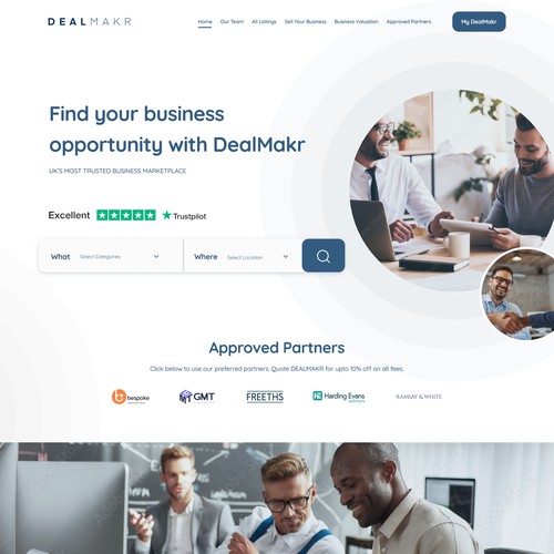 landing page for business