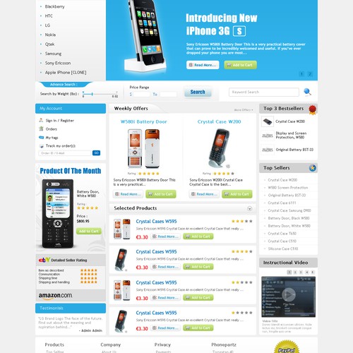 Iphone webshop design