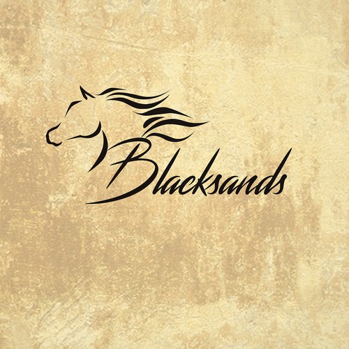 Sophisticated horse logo for Blacksands