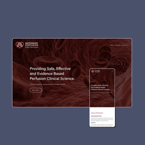 Medical website design for Perfusion Clinical Services