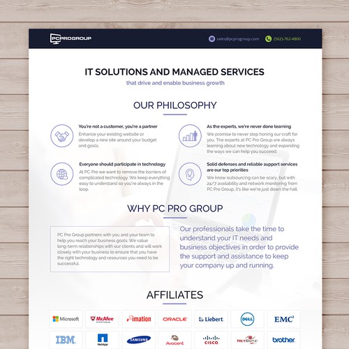 IT Company - Creative line card template